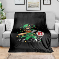 67 St Patricks Day Throw Blanket Funny Six Seven Leprechaun Playing Baseball Meme