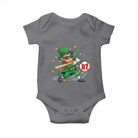 67 St Patricks Day Baby Onesie Funny Six Seven Leprechaun Playing Baseball Meme