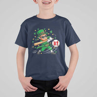 67 St Patricks Day T Shirt For Kid Funny Six Seven Leprechaun Playing Baseball Meme