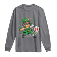 67 St Patricks Day Long Sleeve Shirt Funny Six Seven Leprechaun Playing Baseball Meme