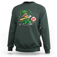 67 St Patricks Day Sweatshirt Funny Six Seven Leprechaun Playing Baseball Meme