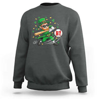 67 St Patricks Day Sweatshirt Funny Six Seven Leprechaun Playing Baseball Meme