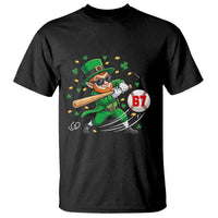 67 St Patricks Day T Shirt Funny Six Seven Leprechaun Playing Baseball Meme