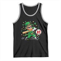 67 St Patricks Day Tank Top Funny Six Seven Leprechaun Playing Baseball Meme