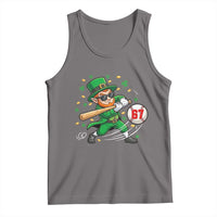 67 St Patricks Day Tank Top Funny Six Seven Leprechaun Playing Baseball Meme