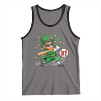 67 St Patricks Day Tank Top Funny Six Seven Leprechaun Playing Baseball Meme