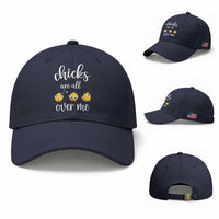 Chicks Are All Over Me Baseball Cap Funny Easter Kids
