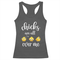 Chicks Are All Over Me Racerback Tank Top Funny Easter Kids
