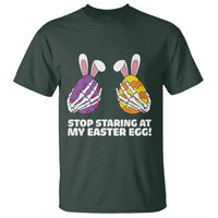 Stop Staring at My Easter Eggs T Shirt Funny Skeleton Bunny Easter