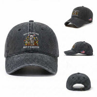 Funny Easter Skeleton Washed Cotton Baseball Cap When You're Dead Inside But It's Easter