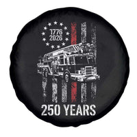 Fireman 250 Years of America Spare Tire Cover Fireman American Flag Thin Red Line Firefighter