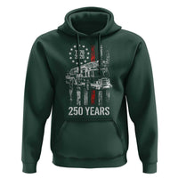 Fireman 250 Years of America Hoodie Fireman American Flag Thin Red Line Firefighter