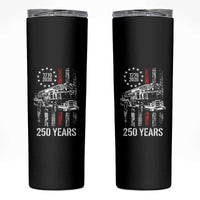 Fireman 250 Years of America Skinny Tumbler Fireman American Flag Thin Red Line Firefighter