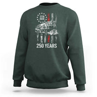 Fireman 250 Years of America Sweatshirt Fireman American Flag Thin Red Line Firefighter
