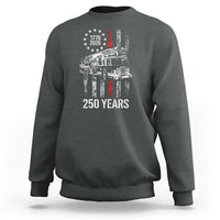 Fireman 250 Years of America Sweatshirt Fireman American Flag Thin Red Line Firefighter