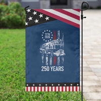 Fireman 250 Years of America Patriotic Garden Flag Fireman American Flag Thin Red Line Firefighter