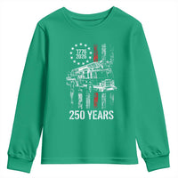 Fireman 250 Years of America Youth Sweatshirt Fireman American Flag Thin Red Line Firefighter