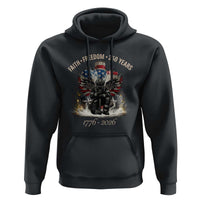 Fireman 250 Years of America Hoodie Faith Freedom Firefighter American Flag Cross
