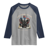 Fireman 250 Years of America Raglan Shirt Faith Freedom Firefighter American Flag Cross