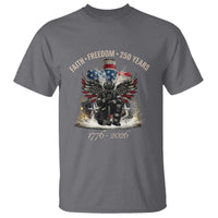 Fireman 250 Years of America T Shirt Faith Freedom Firefighter American Flag Cross