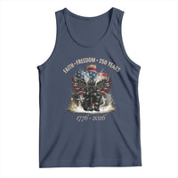 Fireman 250 Years of America Tank Top Faith Freedom Firefighter American Flag Cross