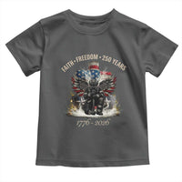 Fireman 250 Years of America Toddler T Shirt Faith Freedom Firefighter American Flag Cross