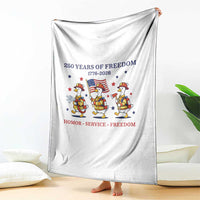 Fireman 250 Years of America Throw Blanket Silly Goose Firefighter Honor Service Freedom