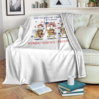 Fireman 250 Years of America Throw Blanket Silly Goose Firefighter Honor Service Freedom