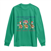 Fireman 250 Years of America Long Sleeve Shirt Silly Goose Firefighter Honor Service Freedom