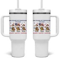 Fireman 250 Years of America Tumbler With Handle Silly Goose Firefighter Honor Service Freedom
