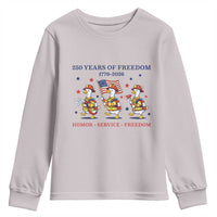 Fireman 250 Years of America Youth Sweatshirt Silly Goose Firefighter Honor Service Freedom