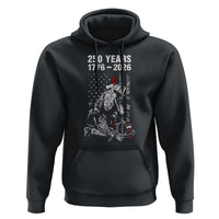 Fireman 250 Years of America Hoodie Firefighter Red US Patriotic 4th Of July