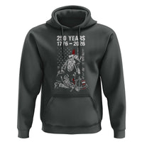 Fireman 250 Years of America Hoodie Firefighter Red US Patriotic 4th Of July