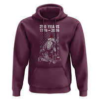 Fireman 250 Years of America Hoodie Firefighter Red US Patriotic 4th Of July