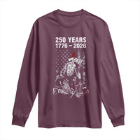 Fireman 250 Years of America Long Sleeve Shirt Firefighter Red US Patriotic 4th Of July