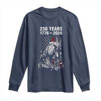 Fireman 250 Years of America Long Sleeve Shirt Firefighter Red US Patriotic 4th Of July
