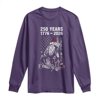 Fireman 250 Years of America Long Sleeve Shirt Firefighter Red US Patriotic 4th Of July