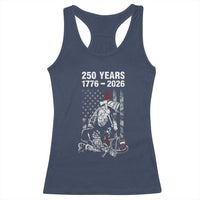 Fireman 250 Years of America Racerback Tank Top Firefighter Red US Patriotic 4th Of July