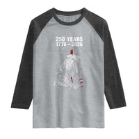 Fireman 250 Years of America Raglan Shirt Firefighter Red US Patriotic 4th Of July