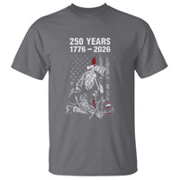 Fireman 250 Years of America T Shirt Firefighter Red US Patriotic 4th Of July