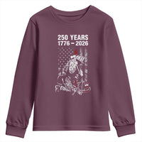 Fireman 250 Years of America Youth Sweatshirt Firefighter Red US Patriotic 4th Of July