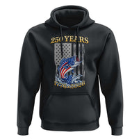 America 250th Fishing Hoodie Patriotic Fisherman American Flag