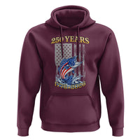 America 250th Fishing Hoodie Patriotic Fisherman American Flag
