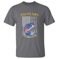 America 250th Fishing T Shirt Patriotic Fisherman American Flag