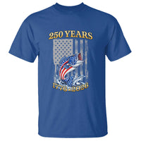 America 250th Fishing T Shirt Patriotic Fisherman American Flag