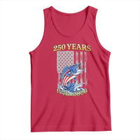 America 250th Fishing Tank Top Patriotic Fisherman American Flag