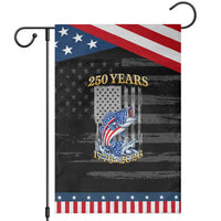 America 250th Fishing Patriotic Garden Flag Patriotic Fisherman American Flag