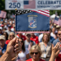 America 250th Fishing Patriotic Handheld Flag Fisherman American Flag