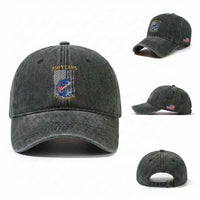 America 250th Fishing Washed Cotton Baseball Cap Patriotic Fisherman American Flag