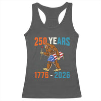 Bigfoot America 250 Racerback Tank Top Funny Sasquatch American Flag Fireworks Fourth of July